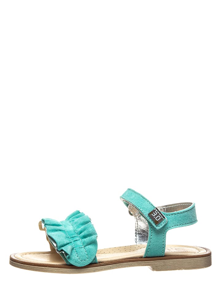 TREVIRGOLAZERO Leder-Sandalen in Türkis günstig kaufen