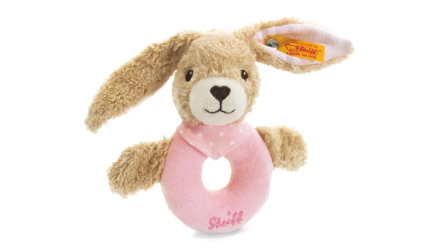 Steiff - Hoppel Hase Greifring 12 rosa