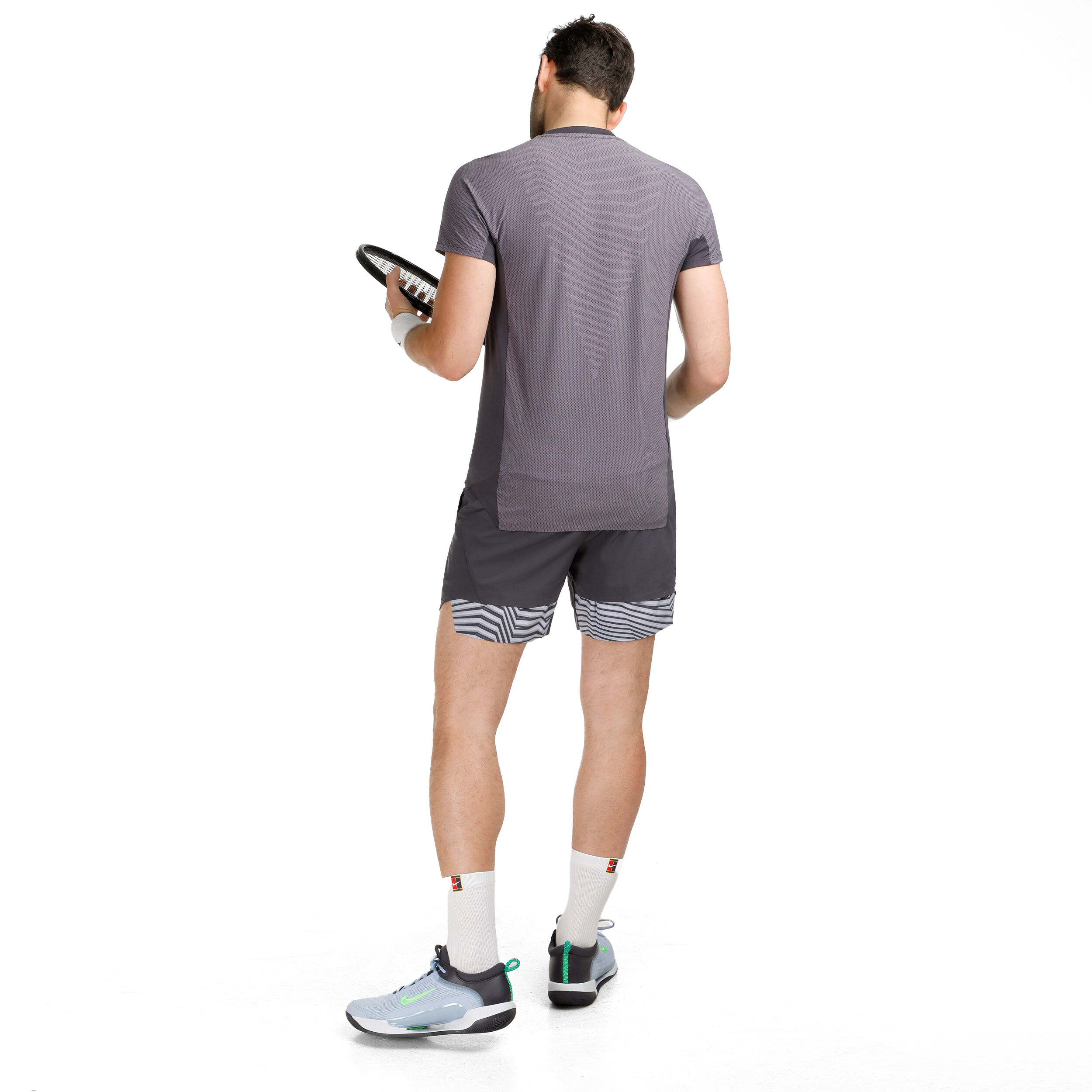Dri-Fit Advantage Court Slim UL RG Polo Herren - Grau, Flieder