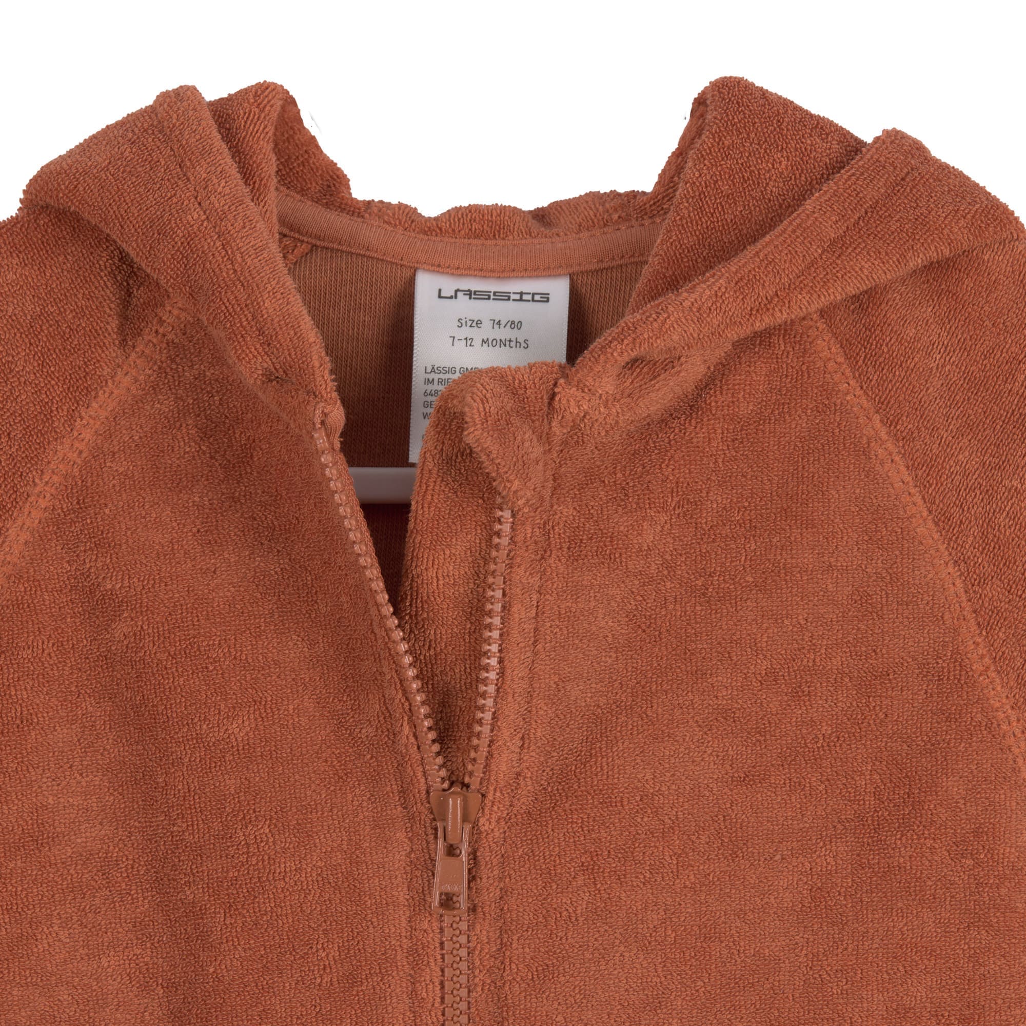 Frottee Jacke Kinder, Rostrot