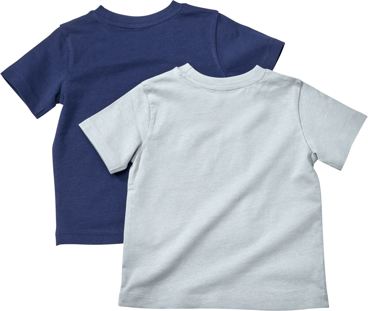T-Shirts, blau, Gr. 110, 2 St