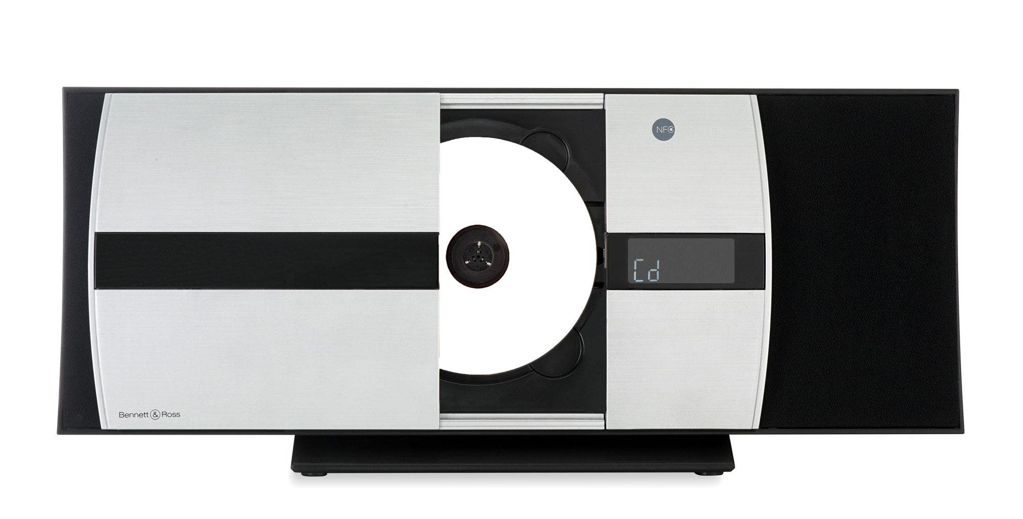 Bennett & Ross Ålesund Vertikal Stereoanlage (UKW/MW-Radio, 10 W, Microanlage mit CD/MP3-Player, USB, Bluetooth- und NFC Schnittstelle)