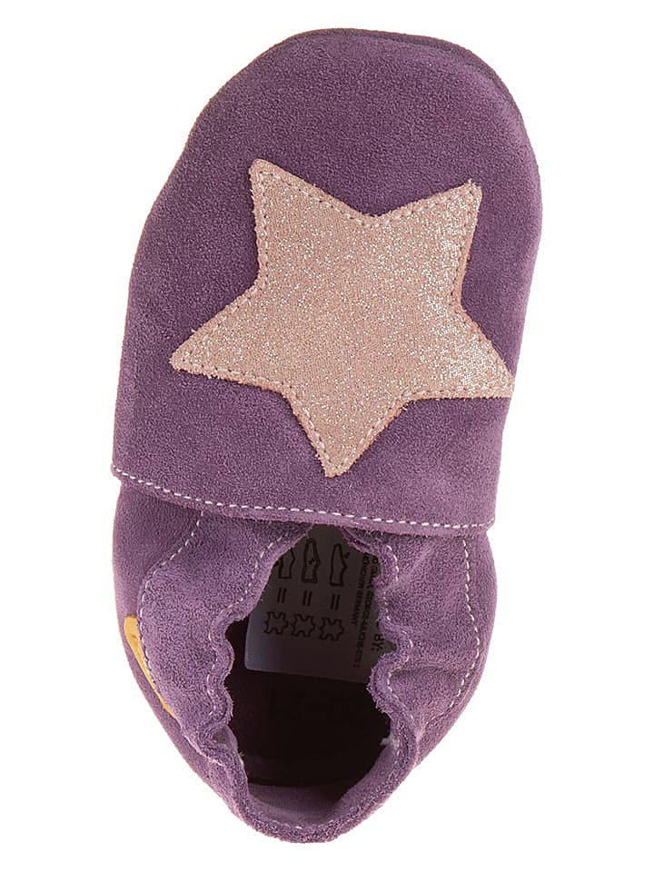 lamino Leder-Krabbelschuhe in Lila günstig kaufen 22/23