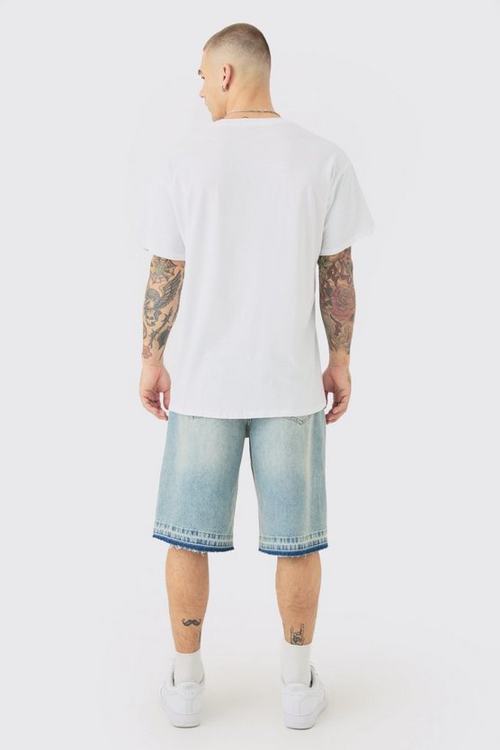 Oversize T-Shirt mit Ofcl Masken Print