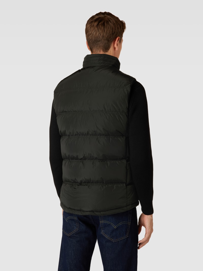 Steppweste mit Label-Applikation Modell 'SNOWDOME' in schwarz