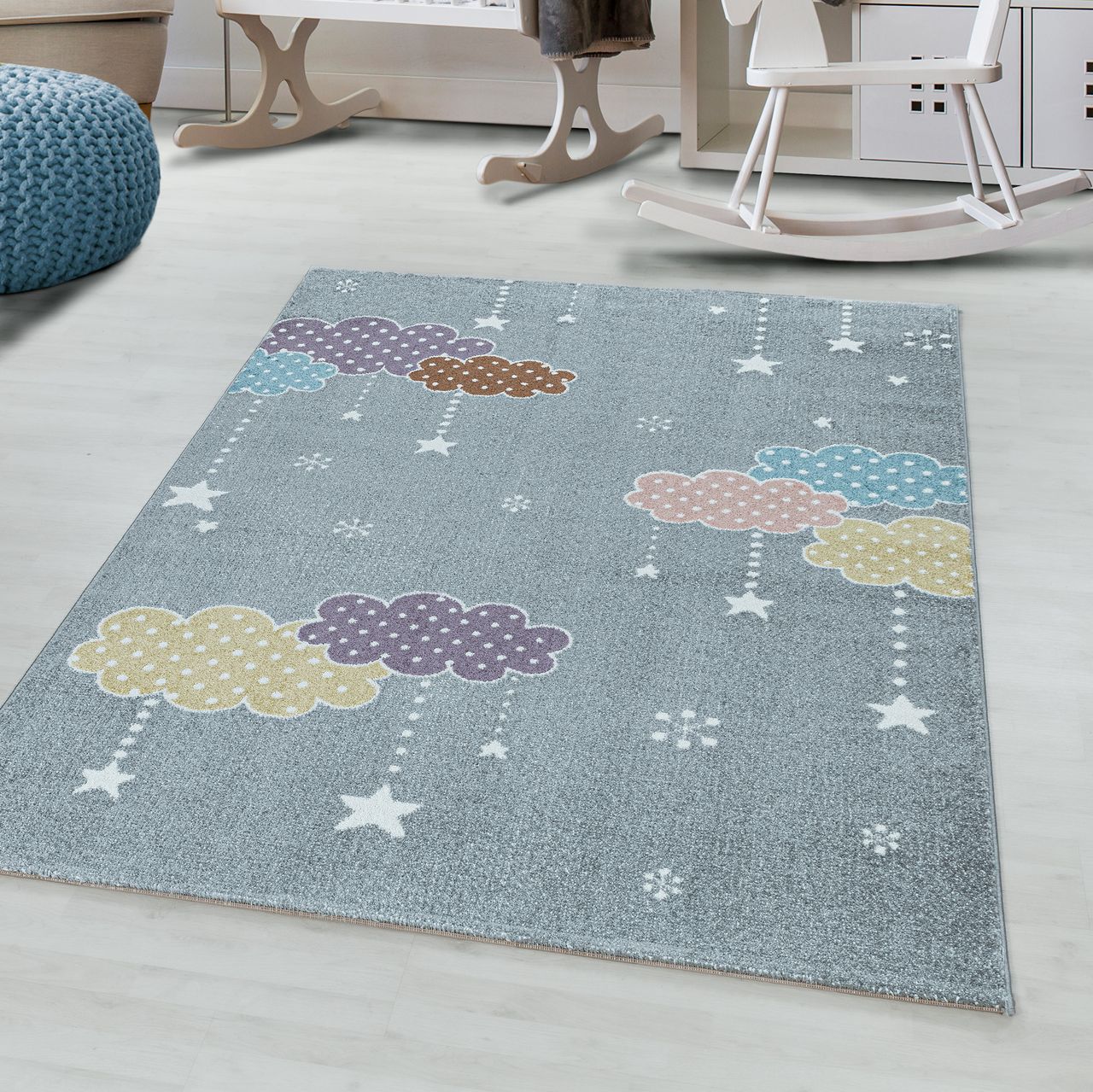 Ayyildiz Teppich, LUCKY 3611, GREY, 80 x 150 cm
