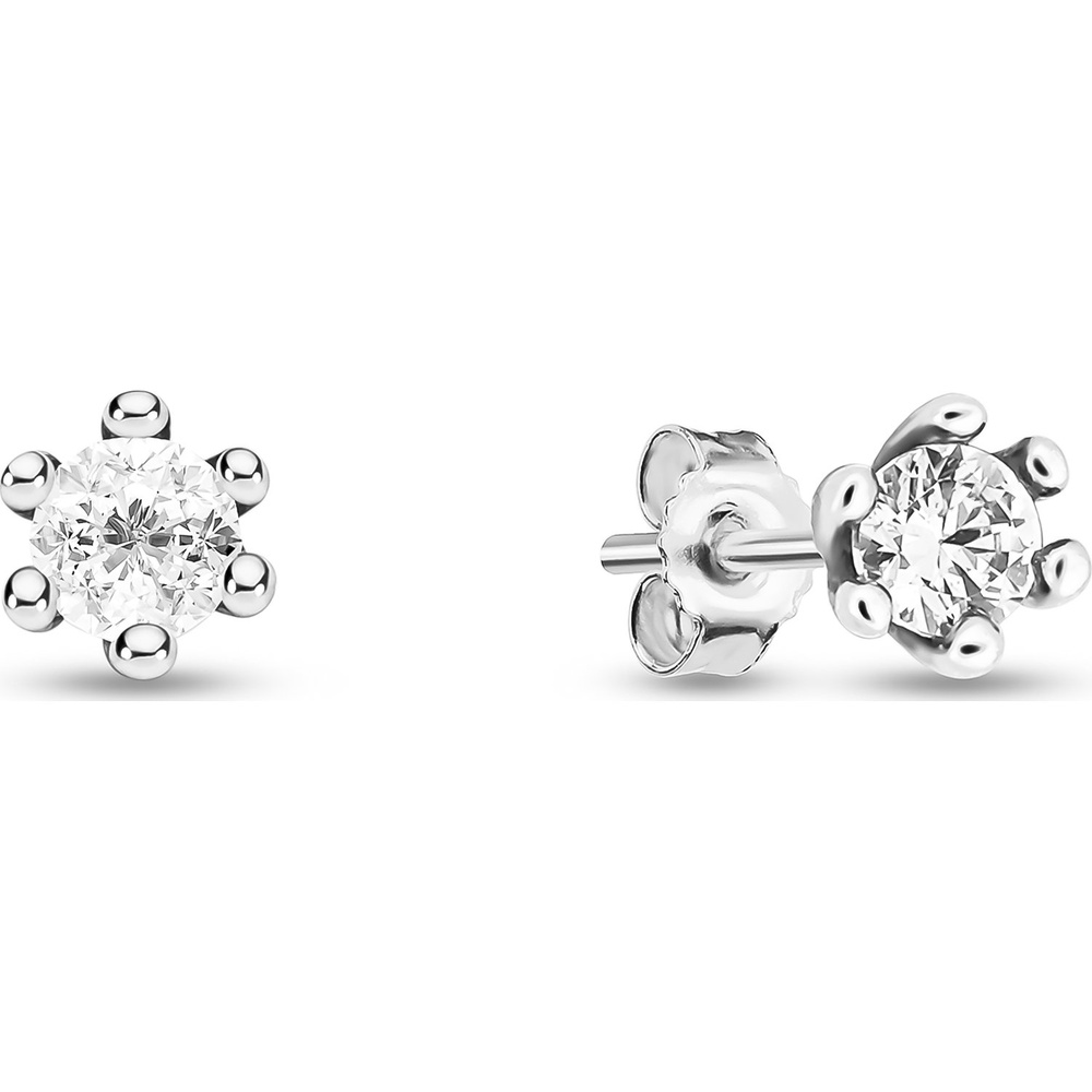 FAVS Boucles d'oreilles à fermoir à poussette 925 Argent argent Boucles d'oreilles