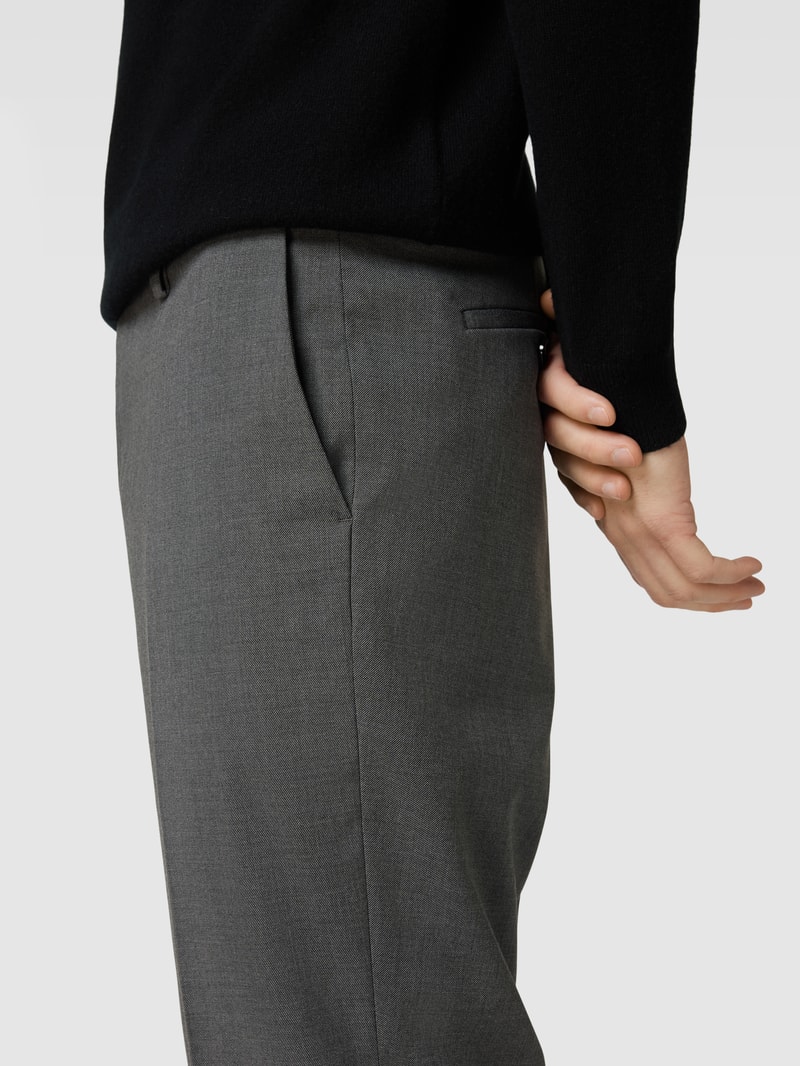 Slim Fit Anzughose mit Eingrifftaschen Modell 'boston' in anthrazit