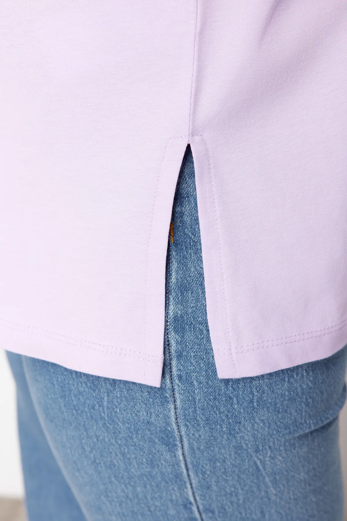 Trendyol Curve  Große Größen in T-Shirt - Lila - Boyfriend