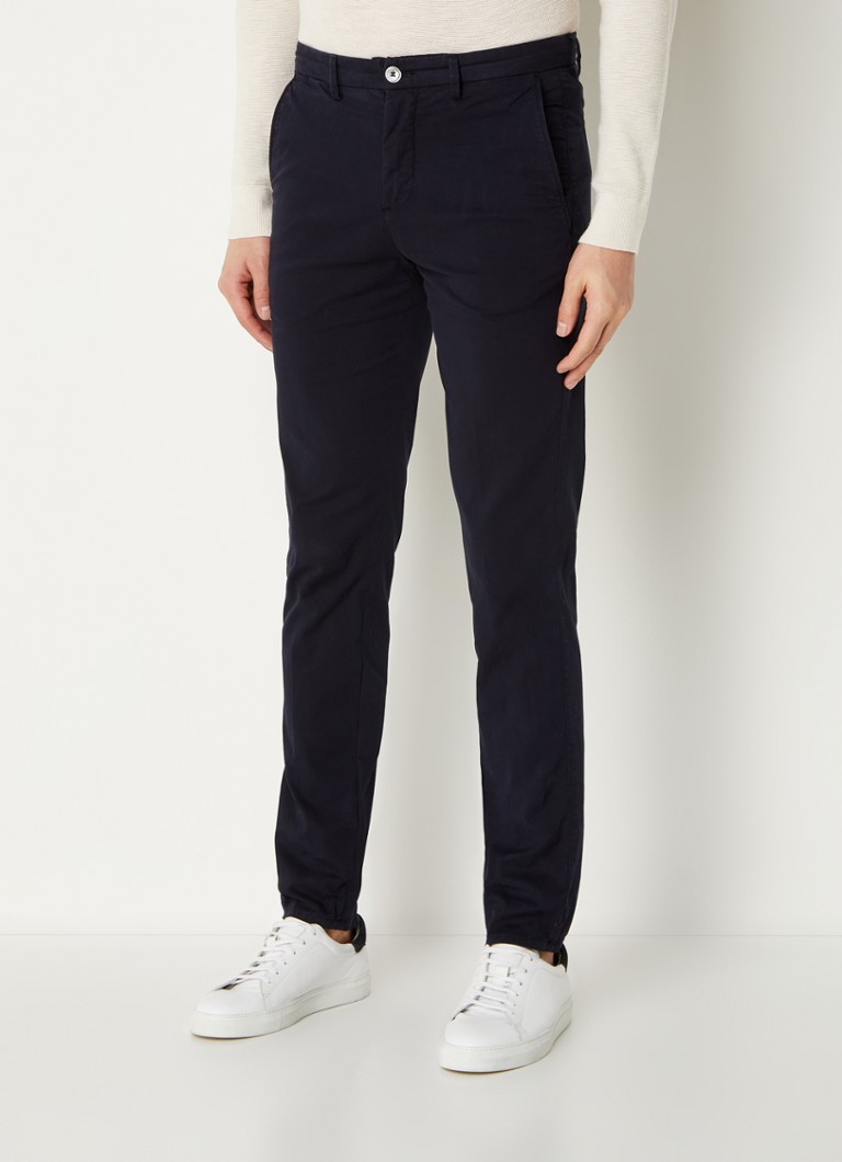 Pantaloni chino Profumo slim fit cu buzunare laterale