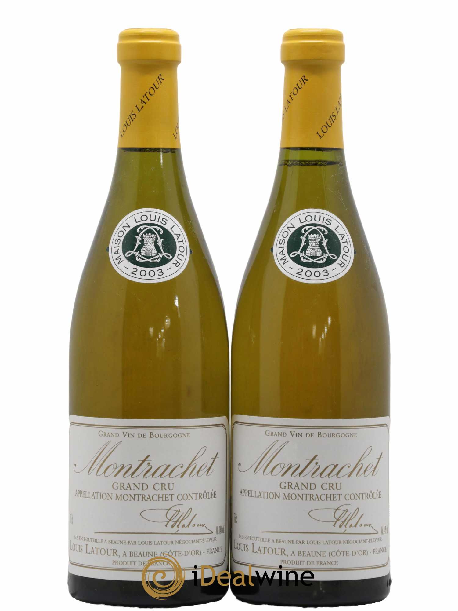 Montrachet Grand Cru Louis Latour  2003 - Lot de 2 Bouteilles