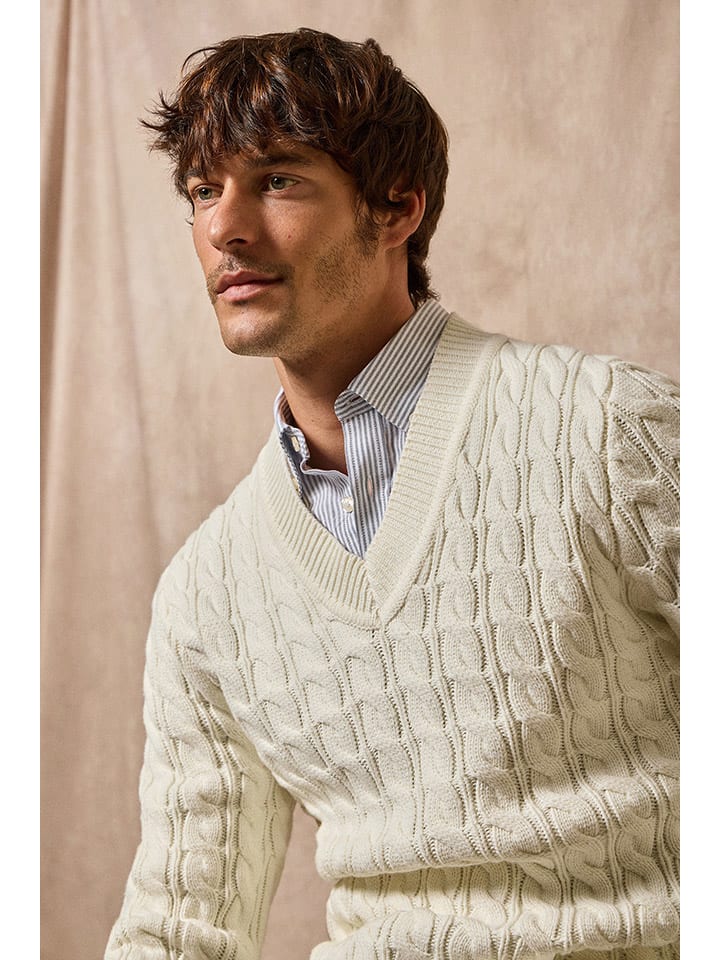 Polo Club Pullover in Creme günstig kaufen