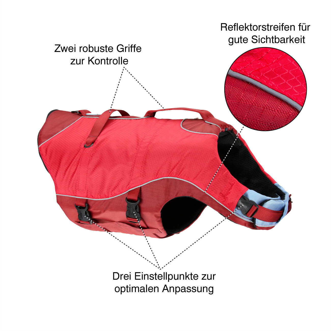 Kurgo Hundewesten Kurgo Surf N Turf Hundeschwimmweste XL
