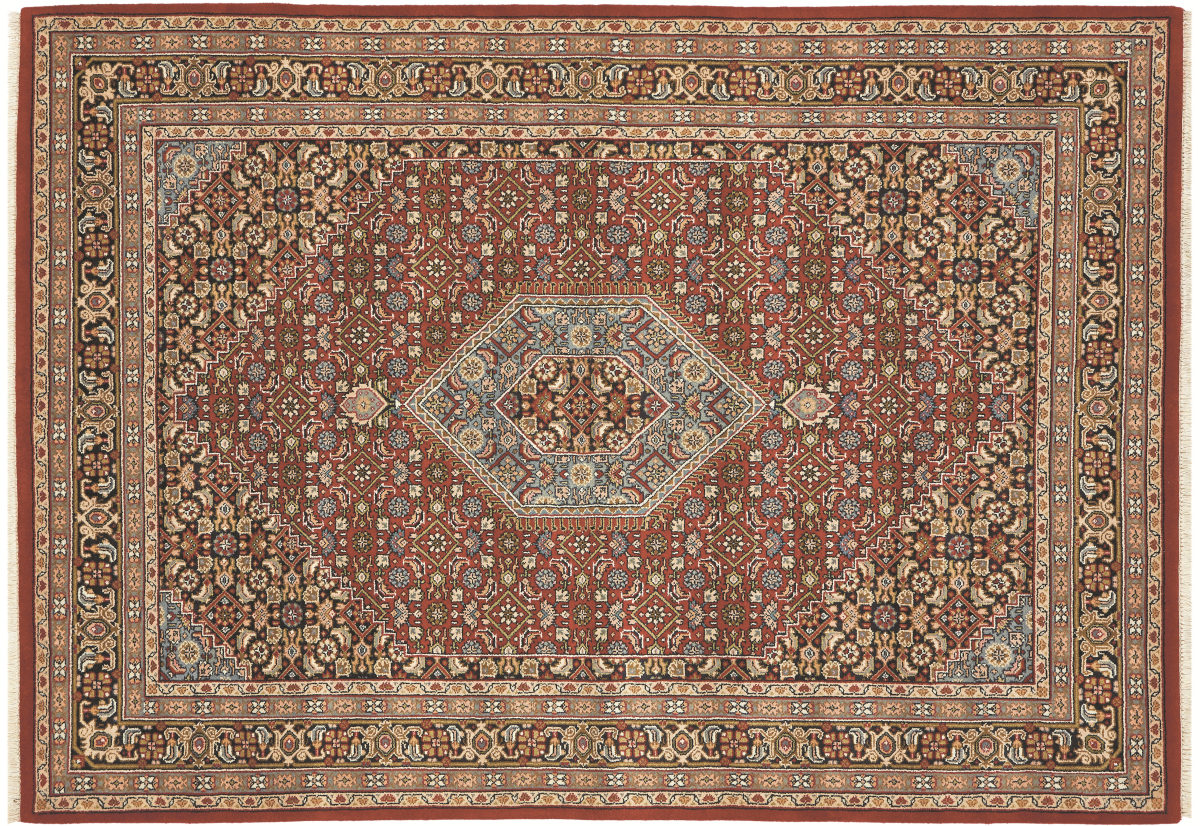 Teppich aus Indien Benaras Bidjar 50 rot 40 x 60 cm