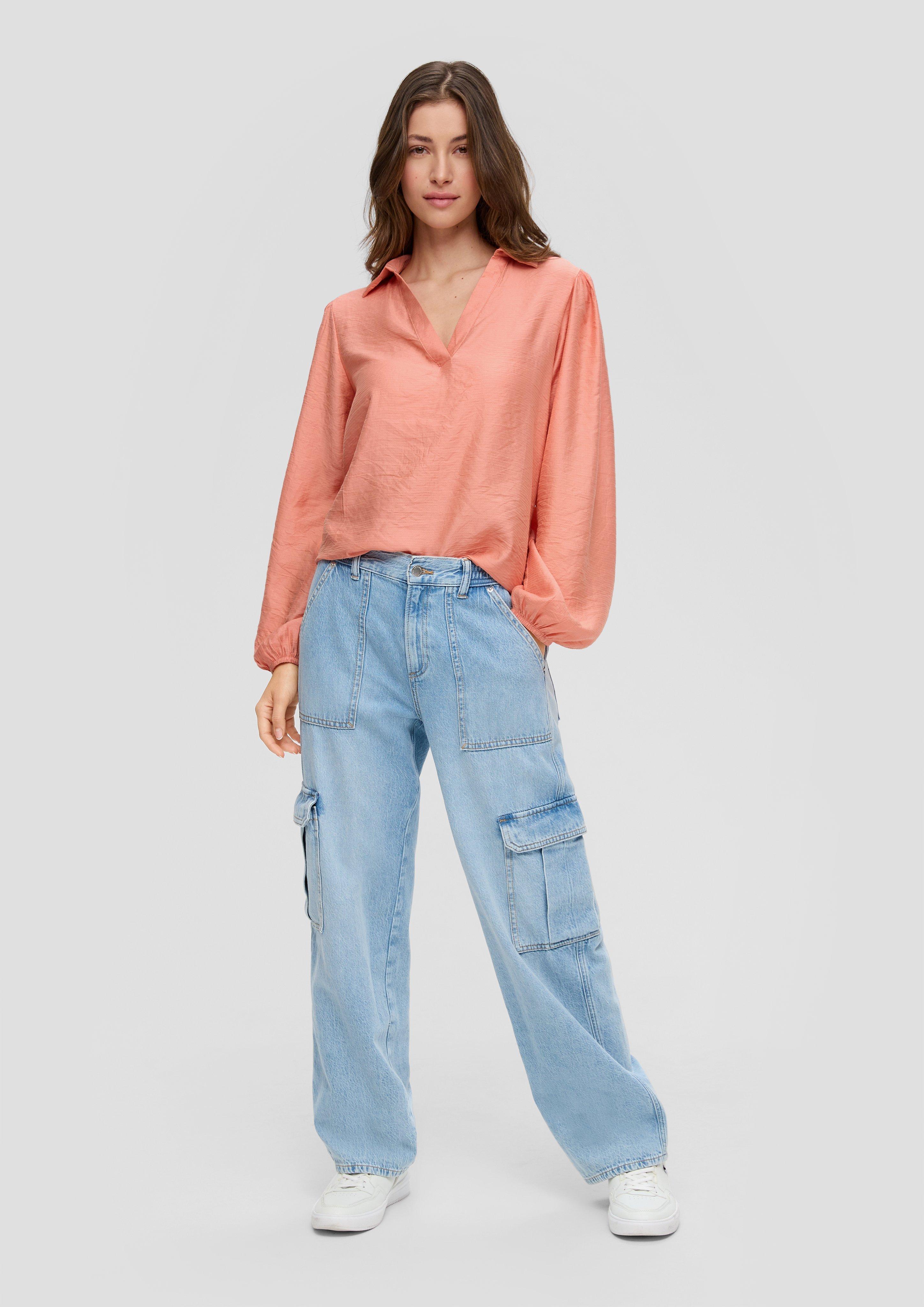 Bluse mit Puffärmel aus Viskosemix  2137582-2108