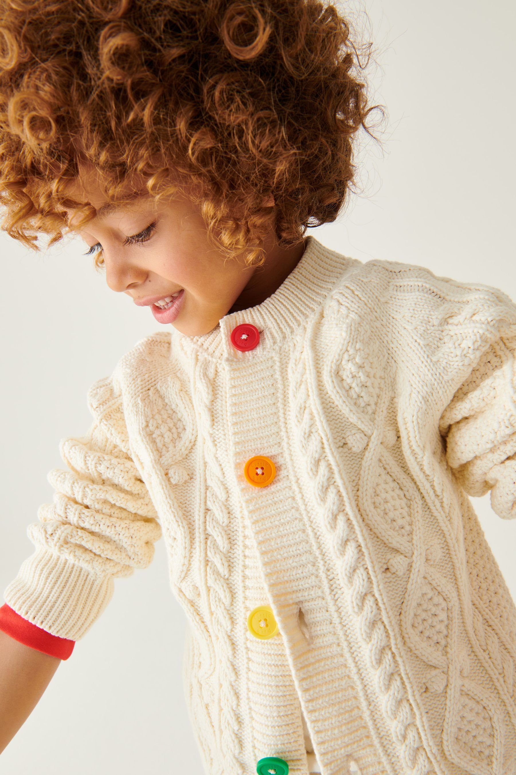 Little Bird by Jools Oliver Strickjacke Little Bird By Jools Oliver Strickjacke Zopfmuster (1-tlg)