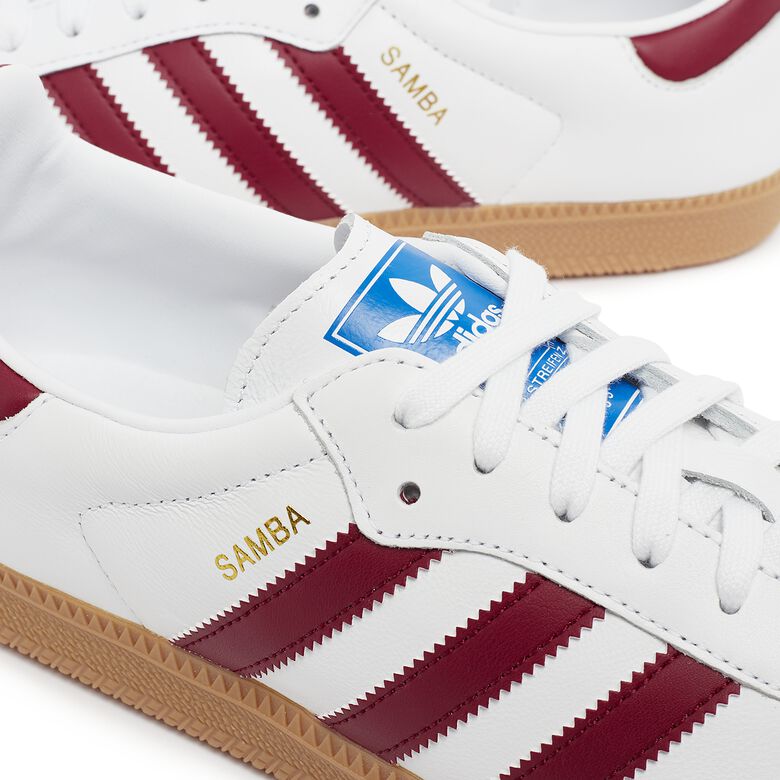 adidas Originals Wmns Samba OG ftwr white/collegiate burgundy/gum 3
