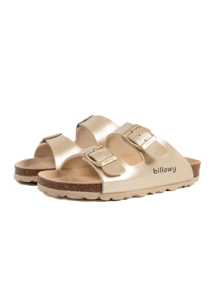 billowy Pantoletten  in gold günstig kaufen