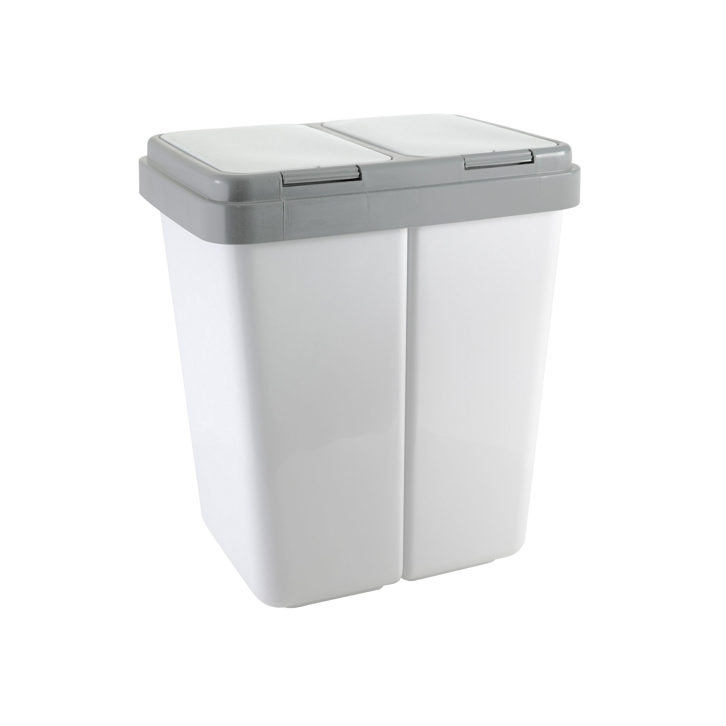 Ribelli Mülltrennsystem ZwEimer Müllbehälter 2 x 25 l grau/gran.
