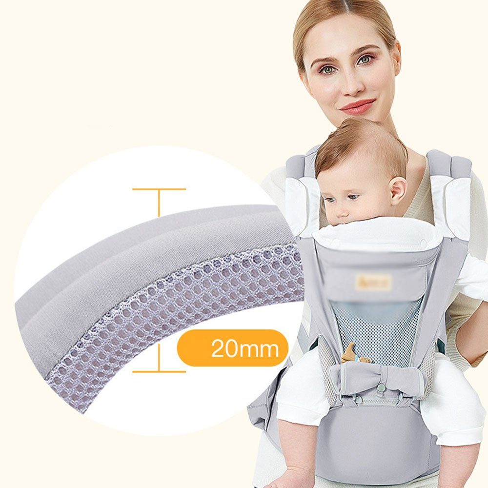Runxizhou Bauchtrage Babytrage, für Neugeborene ab Geburt, Babys & Kleinkinder(3-30kg)