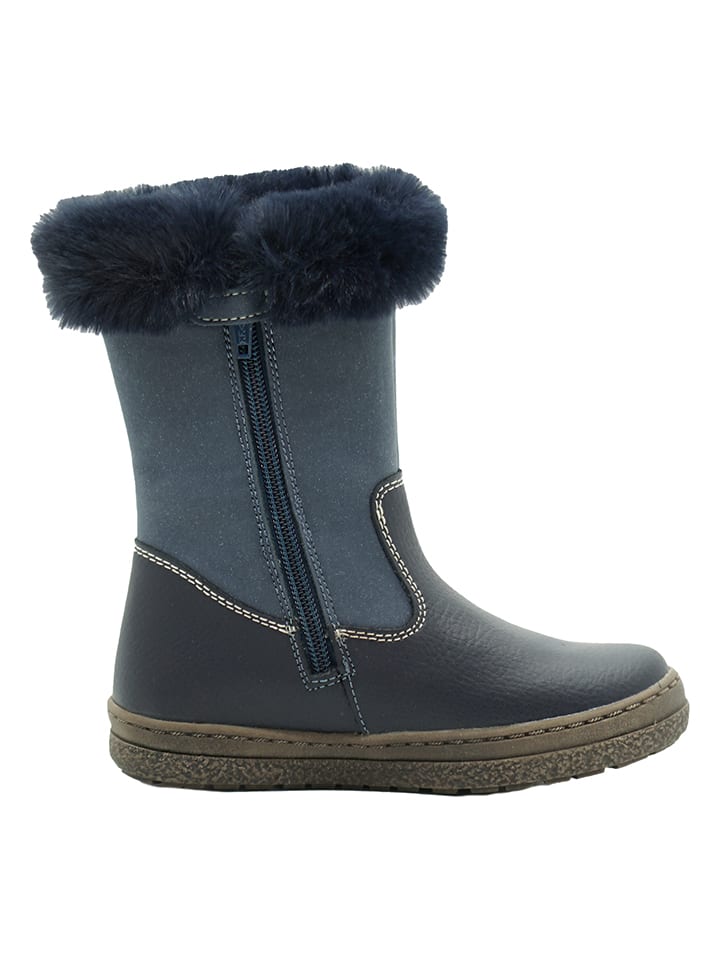 lamino Leder-Boots in Dunkelblau günstig kaufen