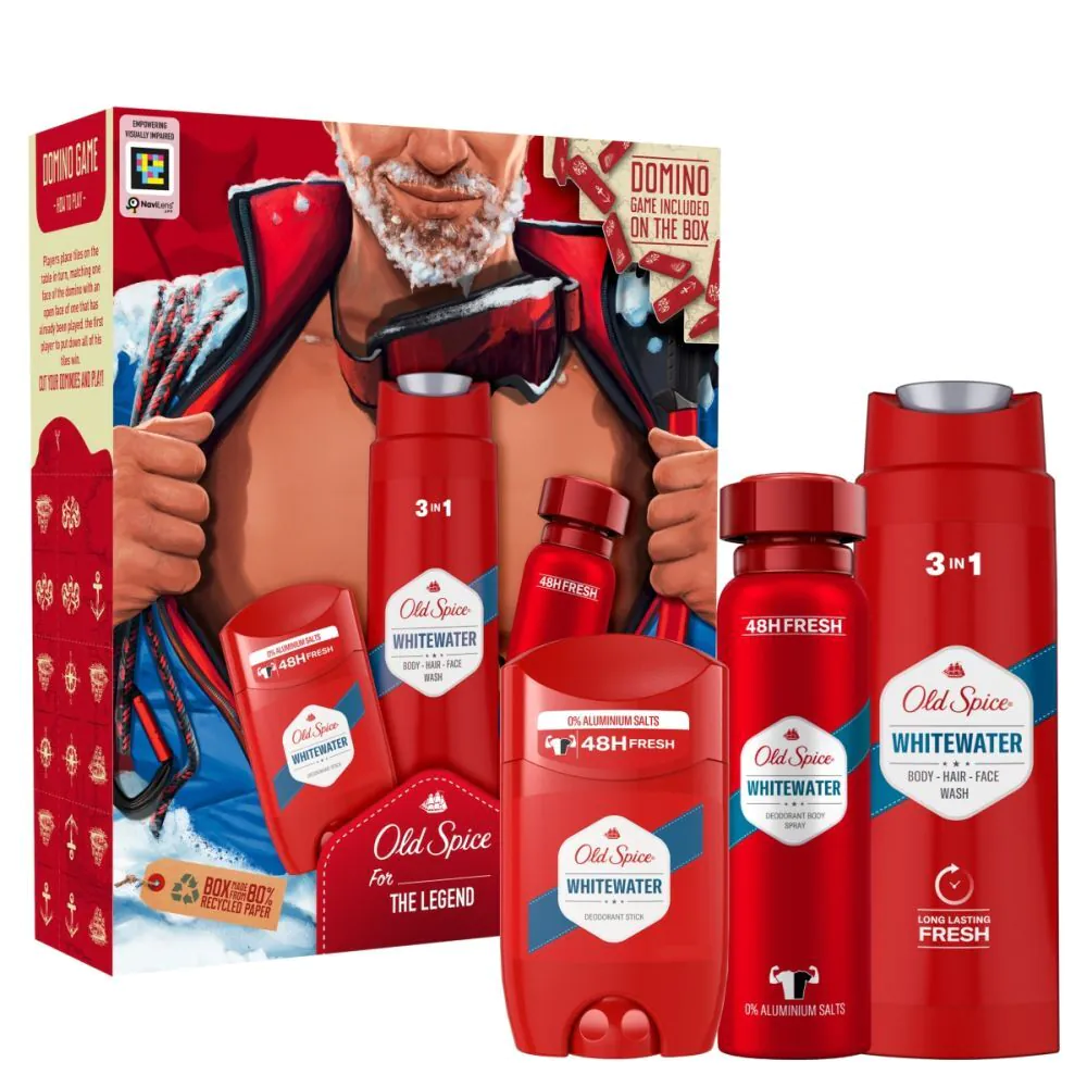 Old Spice Alpinist set (dezodorans u spreju i stiku + Whitewater gel za tuširanje)