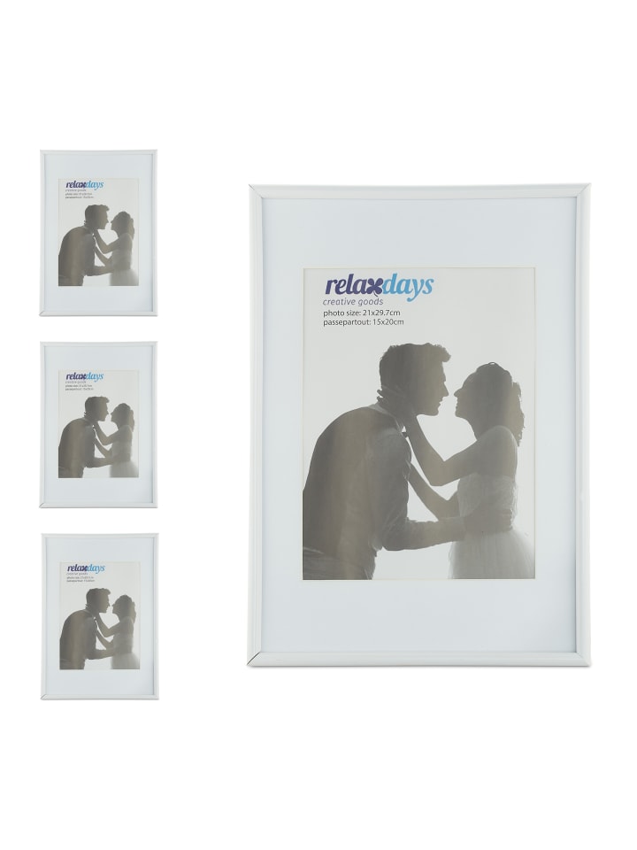 relaxdays 4 x Bilderrahmen 