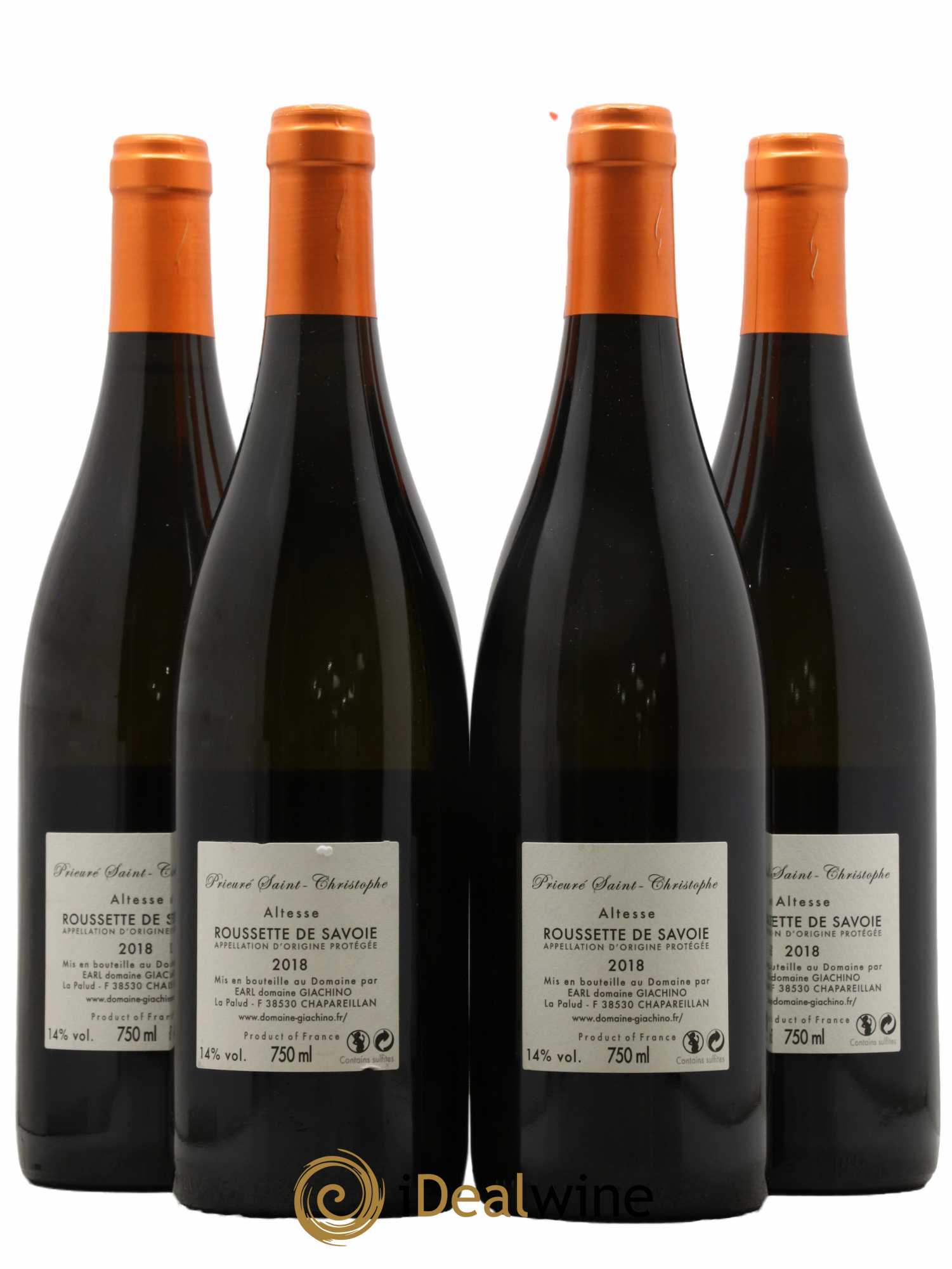 Vin de Savoie Altesse Prieuré St Christophe 2018 - Lot de 4 Bouteilles