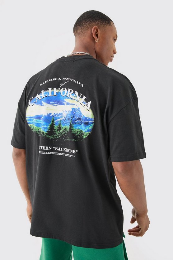 Oversize T-Shirt mit California-Print