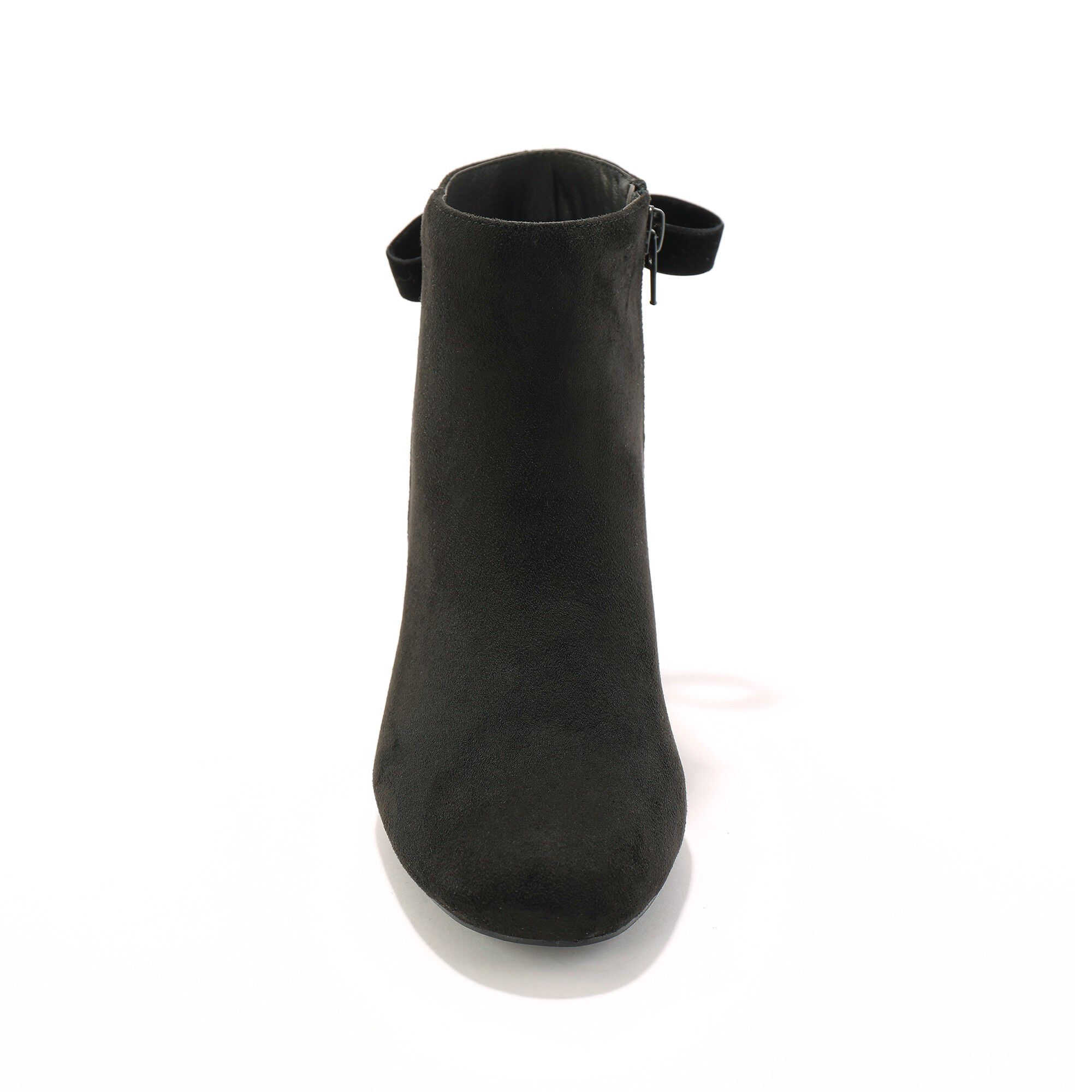 Boots à talon et noeud velours