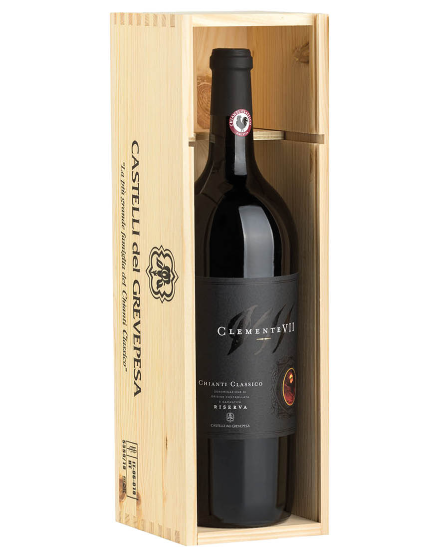 Chianti Classico Riserva DOCG Clemente VII 2018 Castelli del Grevepesa Magnum 1,5 ℓ, Caisse bois