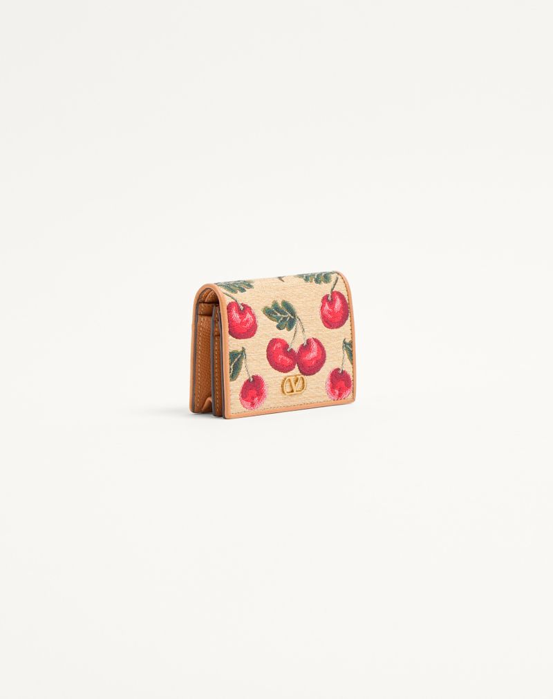 VLogo Signature Raffia Jacquard-pung med kirsebærmotiv