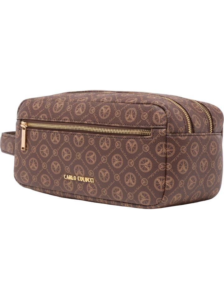 Carlo Colucci Kosmetiktasche Dellantonio in Braun günstig kaufen onesize