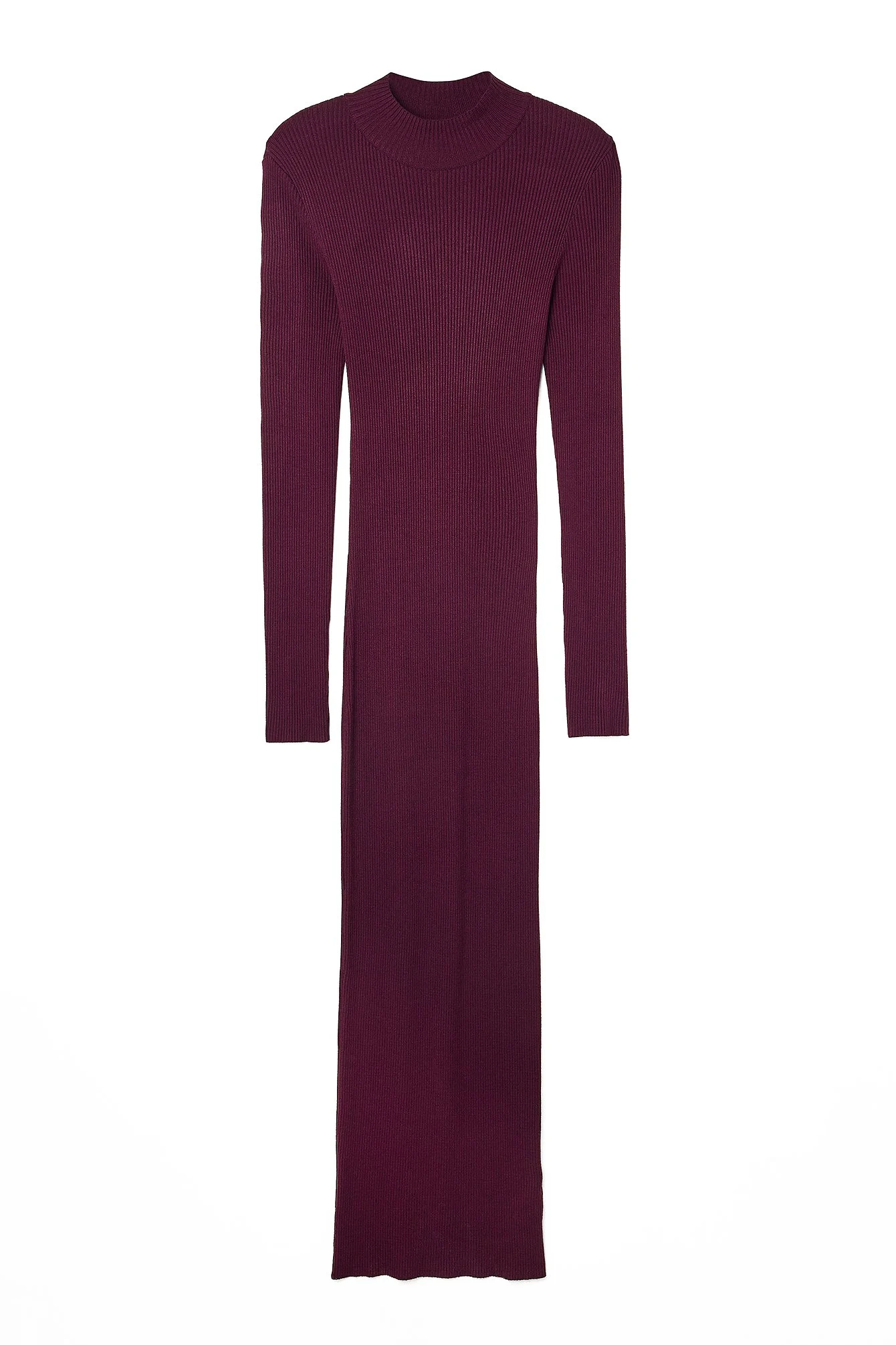 Maxikleid mit gestrickten Schulterpolstern