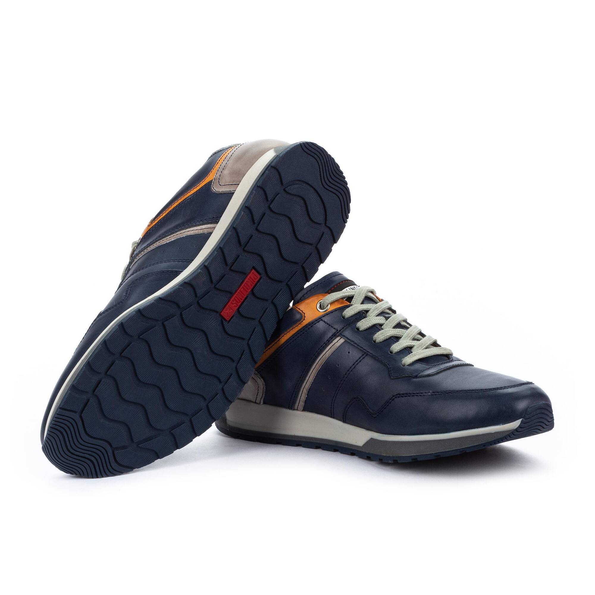 Męskie buty sportowe casualowe - NIEBIESKIE