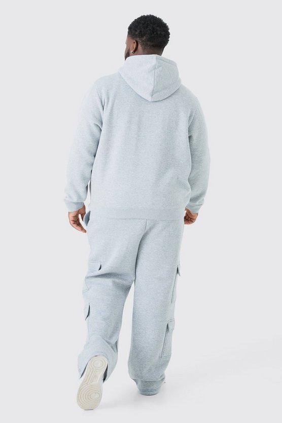 Plus Cargo-Jogginghose mit geradem Bein und Naht