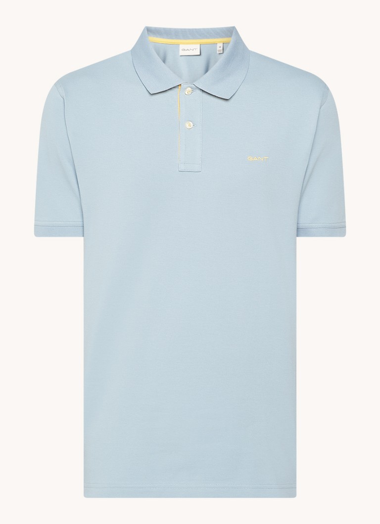 Polo Gant a vestibilità classica in piqué di cotone con logo ricamato