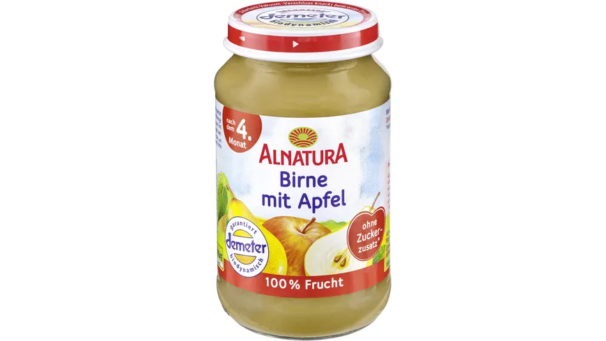 Alnatura Bio Birne mit Apfel Babygläschen 190 g