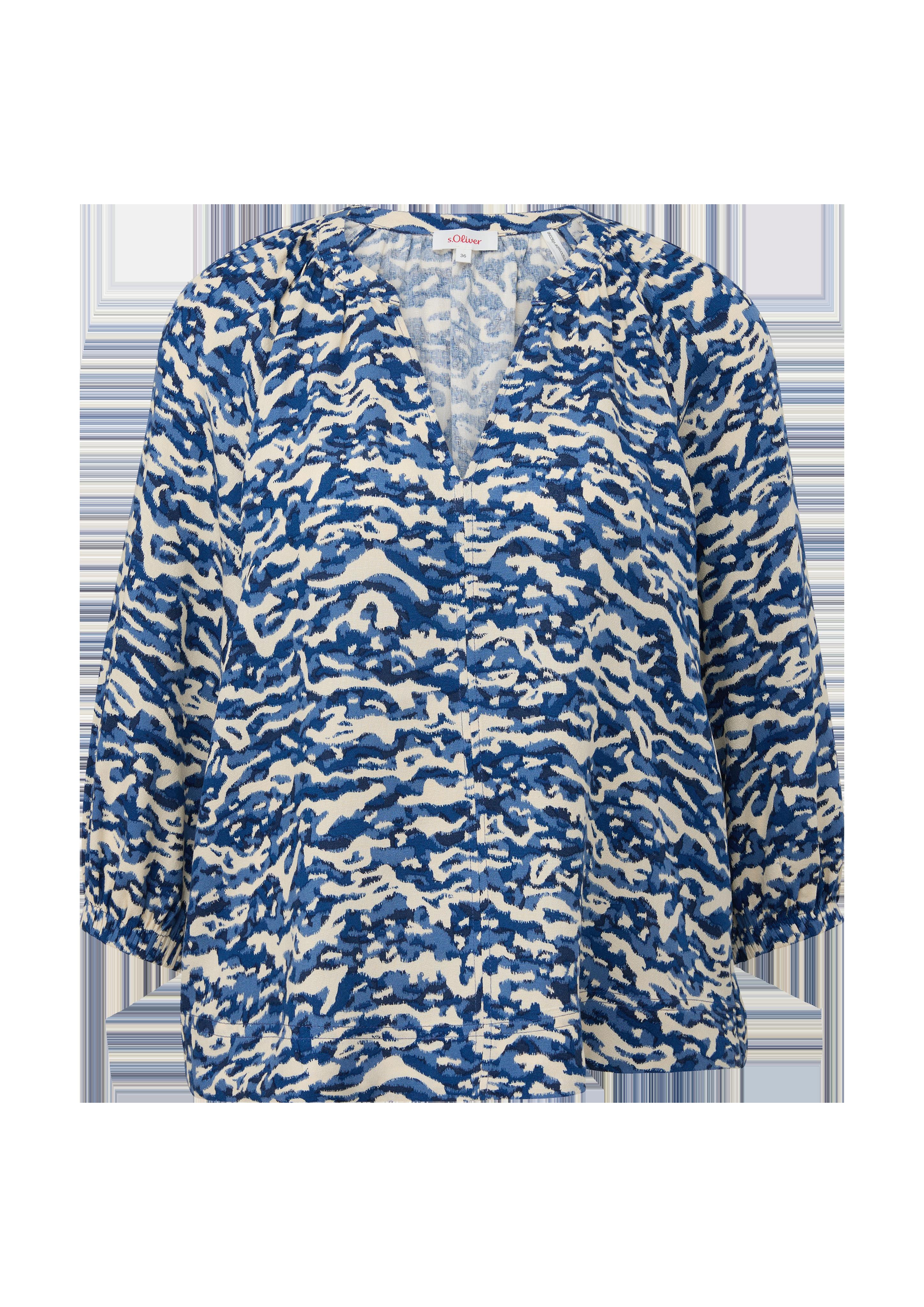 Gemusterte Bluse aus Viskose  2135719-57A1