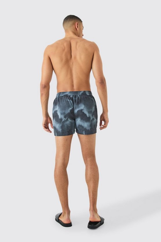 Kurze Badehose mit Acid-Waschung