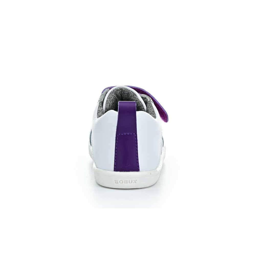 Bobux Pace Optical White-Murasaki Purple (I Walk) Barfußsneakers