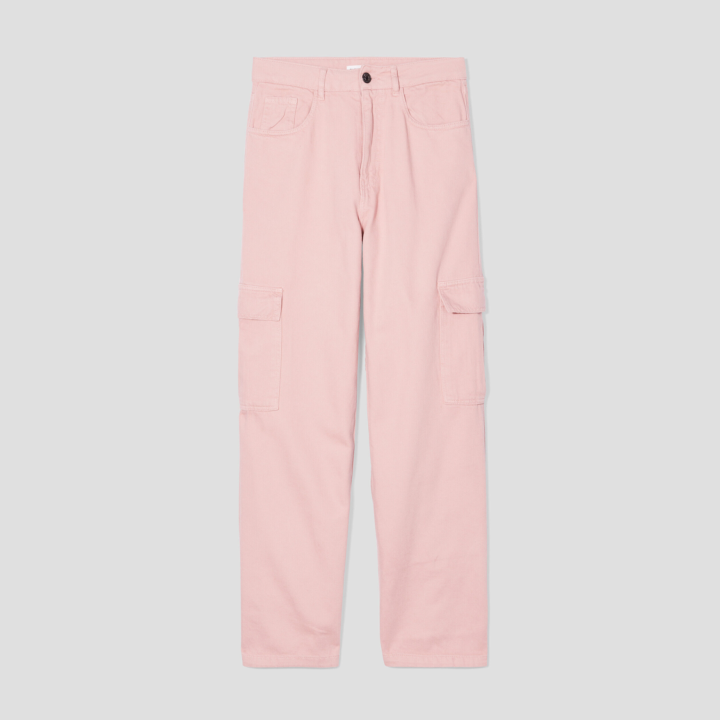 Jeans wide leg cargo rose femme | Cache Cache