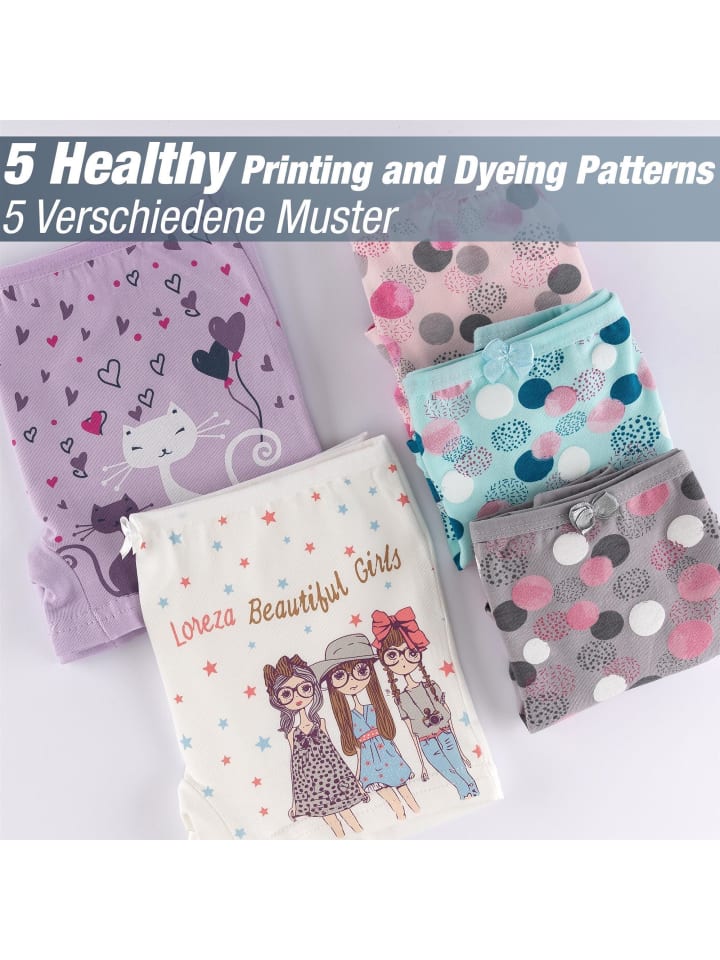 LOREZA 10er Set Pantys - Punkte - Bunt günstig kaufen
