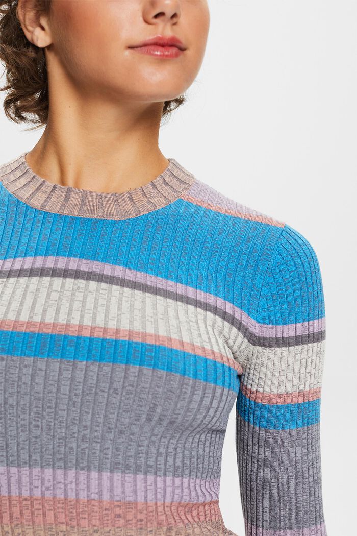 Gestreifter Strickpullover, LENZING™ ECOVERO™
