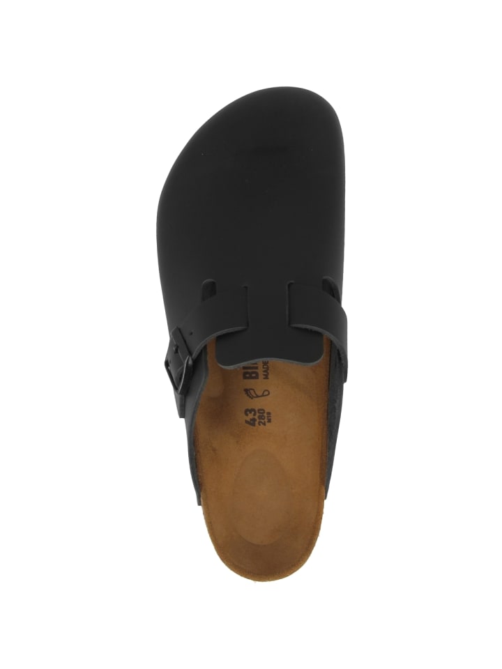 Birkenstock Clogs Boston Naturleder schmal in schwarz günstig kaufen