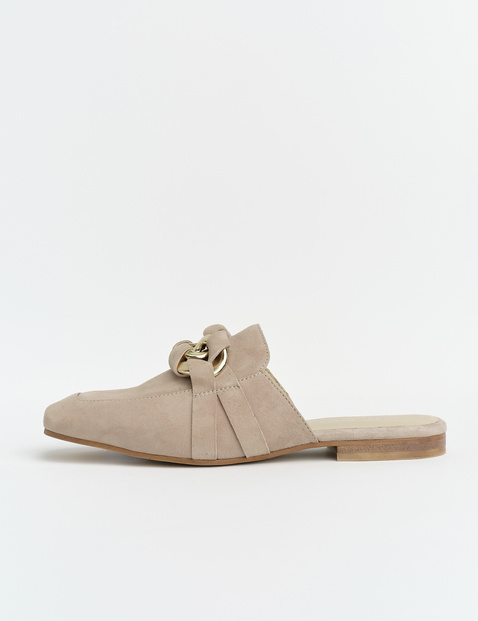 Pantolette aus KidSuede mit Kettendetail
