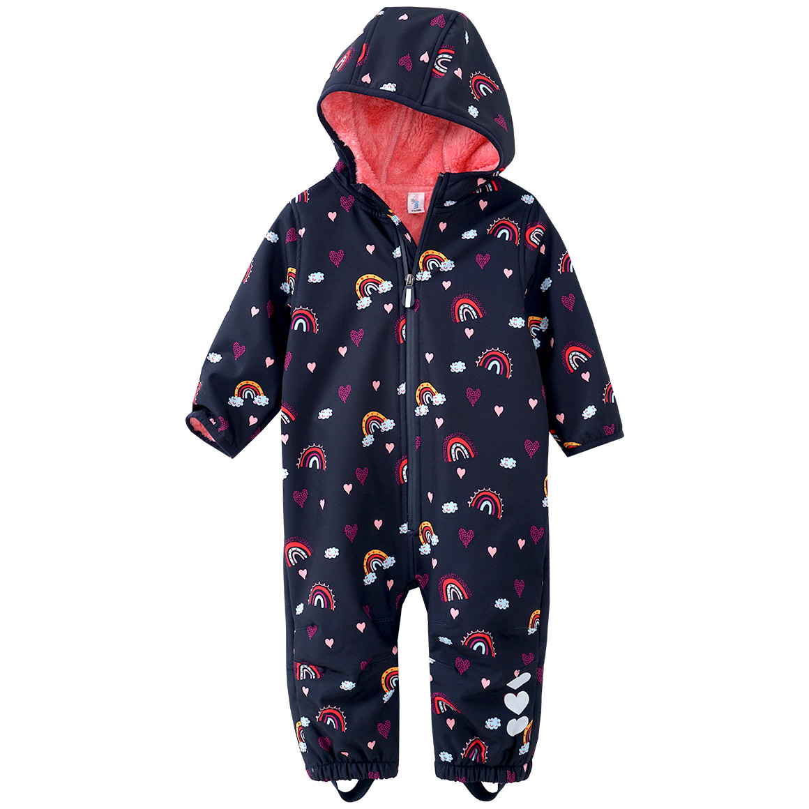 Baby Softshell-Overall mit Regenbogen-Allover