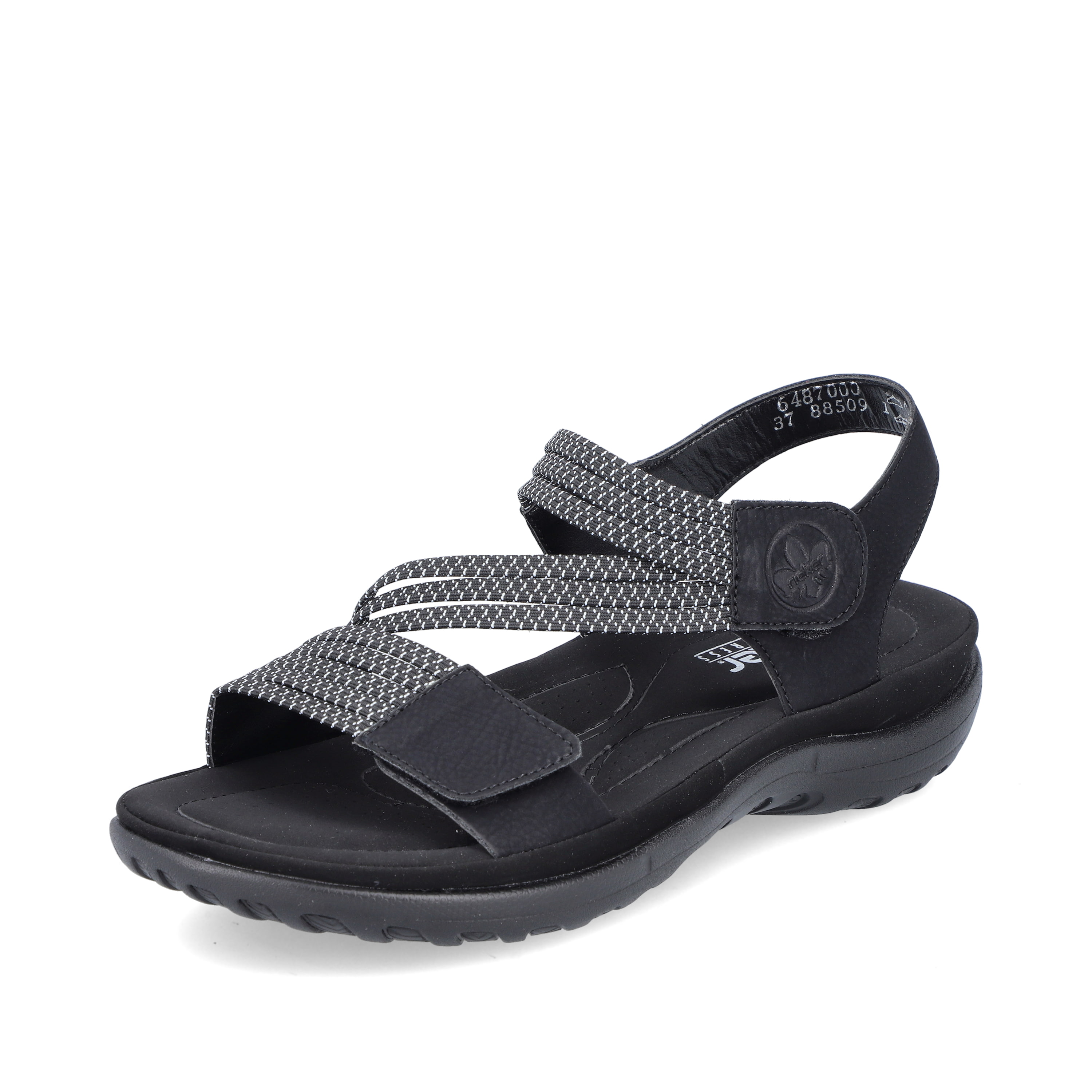 Rieker Damen Riemchensandalen asphaltschwarz
