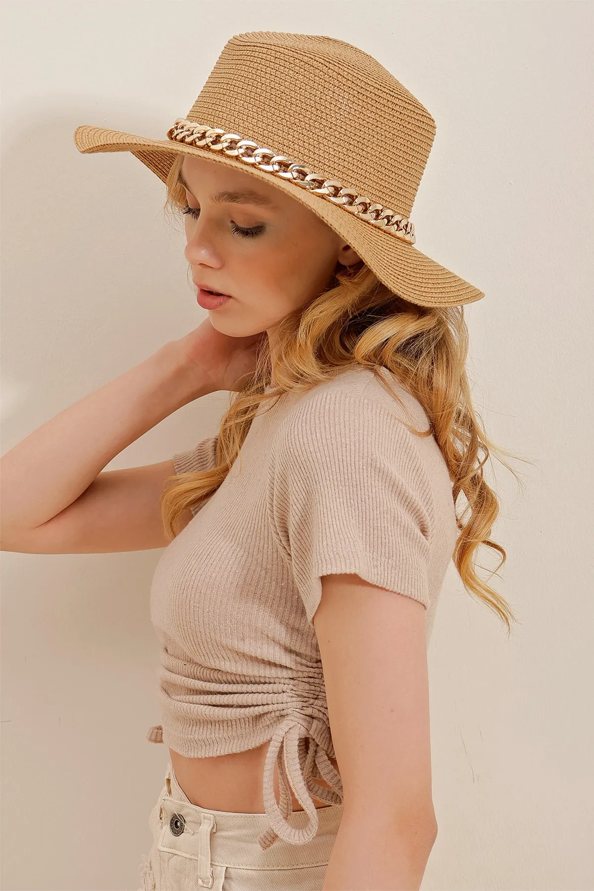 Trend Alaçatı Stili  Cap - Beige