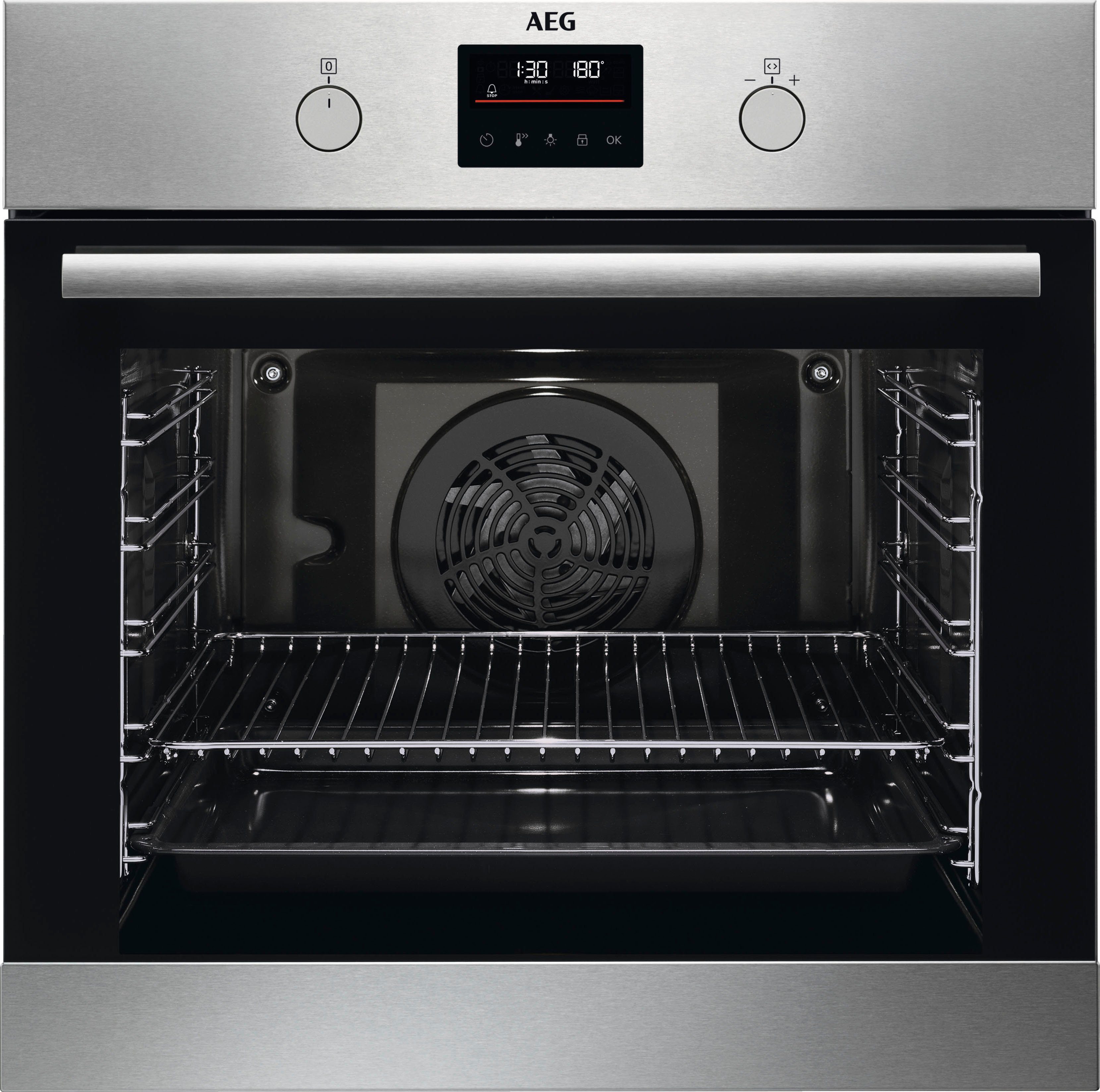 AEG Einbaubackofen 6000 BPS335061M 949 498 251, mit 1-fach-Teleskopauszug, Pyrolyse-Selbstreinigung